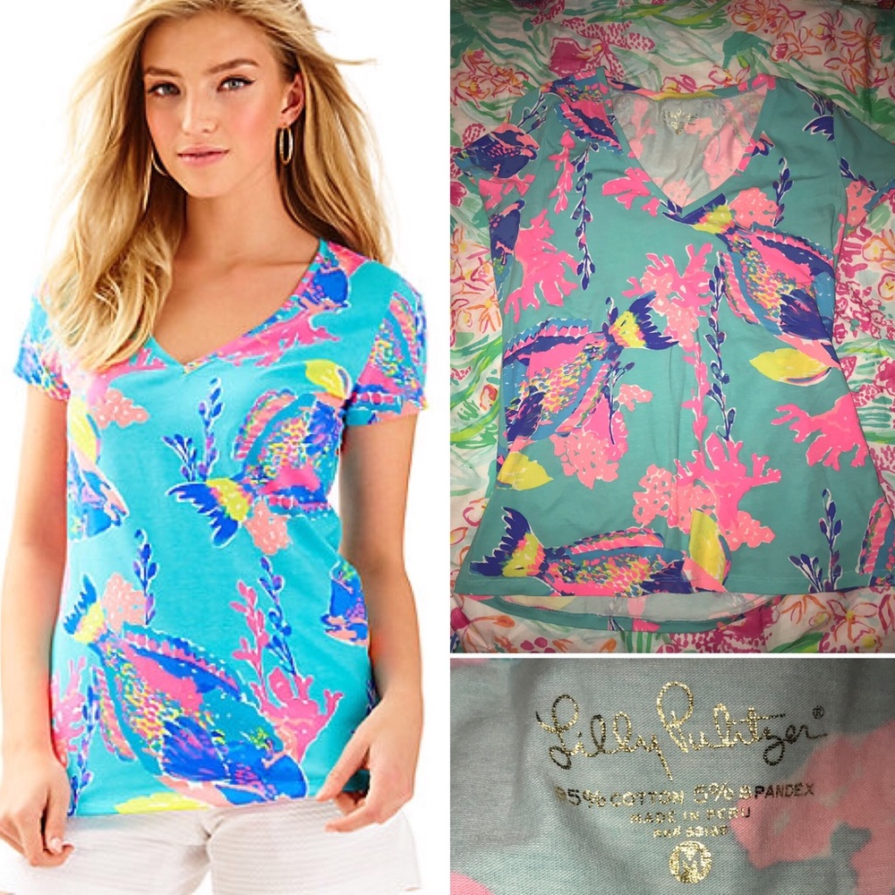 ❌ SOLD! ❌ Lilly Pulitzer Michele V-Neck Tee